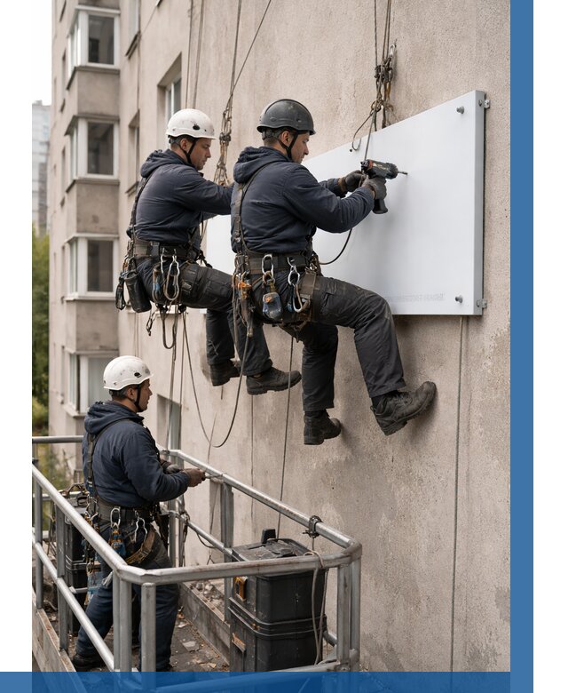 Монтаж табличек и указателей в Холмске от 3595 р. | ВЫСОТНИК-Хлм