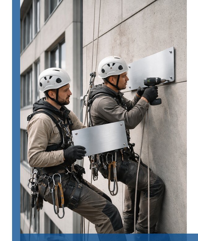 Монтаж табличек и указателей в Холмске для зданий и сооружений