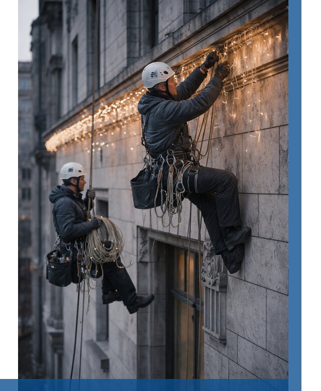 Монтаж новогодней иллюминации в Холмске от 8730 р. | ВЫСОТНИК-Хлм