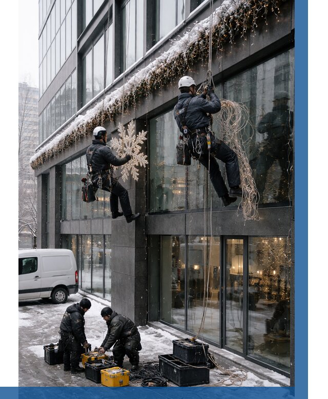 Демонтаж новогоднего оформления в Холмске от 5649 р. | ВЫСОТНИК-Хлм