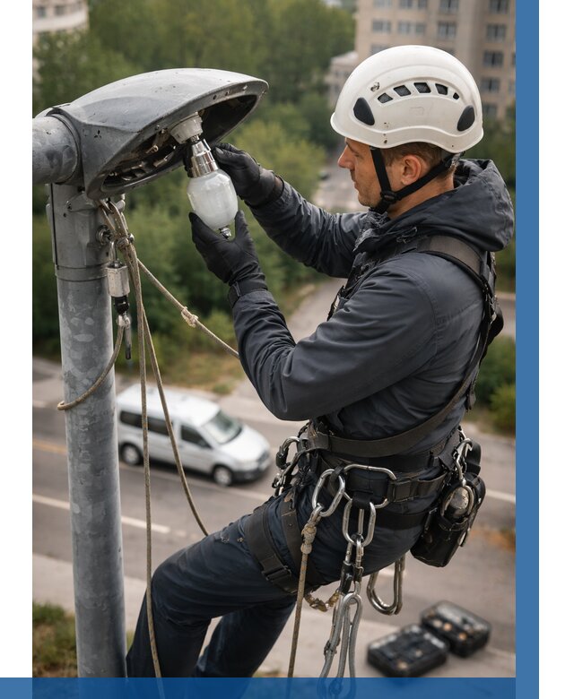 Замена ламп на высоте в Холмске от 2568 р. | ВЫСОТНИК-Хлм