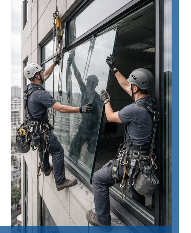 Замена стеклопакетов на высоте в Холмске от 5649 р. | ВЫСОТНИК-Хлм