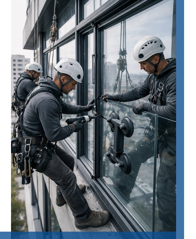 Витражное остекление зданий в Холмске от 3595 р. | ВЫСОТНИК-Хлм