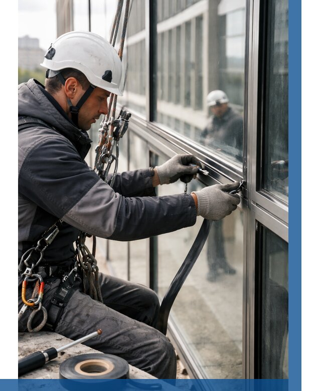 Ремонт витражных конструкций в Холмске от 3595 р. | ВЫСОТНИК-Хлм