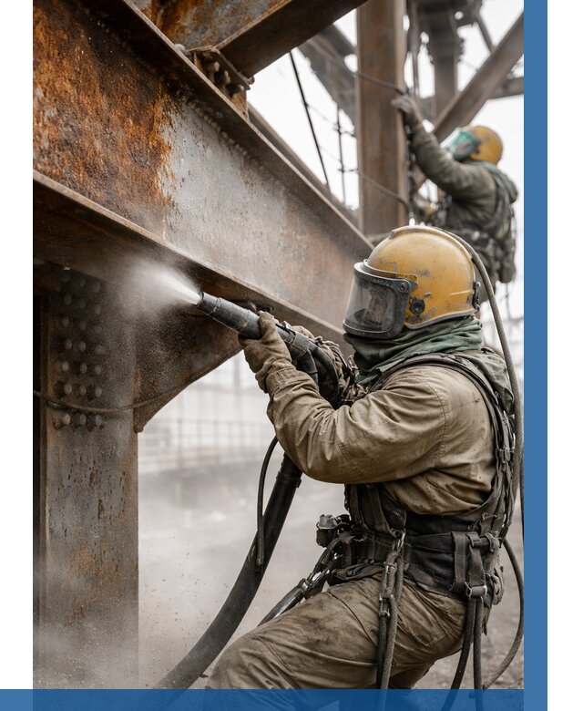 Пескоструйная очистка металлоконструкций в Холмске по 616 р.  ВЫСОТНИК-Хлм