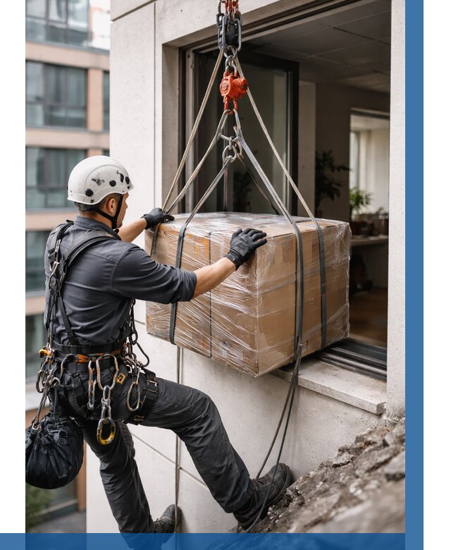 Подъем груза через окно в Холмске от 4622 р. | ВЫСОТНИК-Хлм