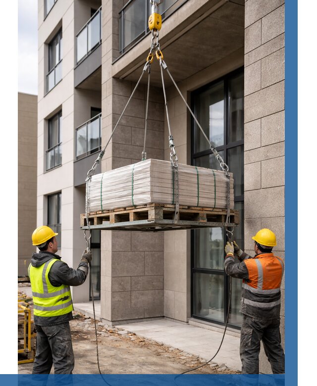 Подъем керамогранита на этаж в Холмске от 3595 р. | ВЫСОТНИК-Хлм