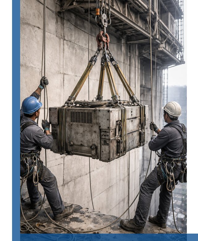 Такелажные работы на высоте, подъем и монтаж грузов в Холмске