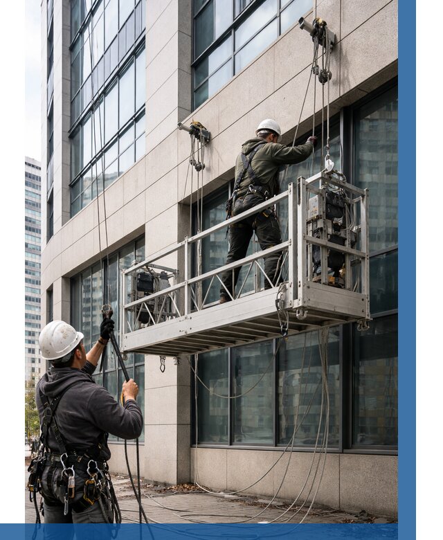 Монтаж и подъем фасадной люльки в Холмске от 12325 р. | ВЫСОТНИК-Хлм
