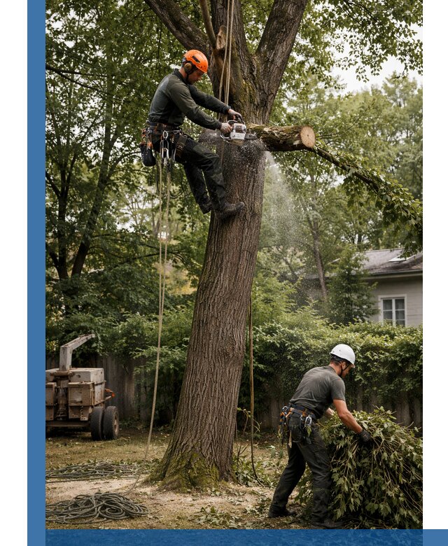 Кронирование деревьев в Холмске, безопасная высотная обрезка