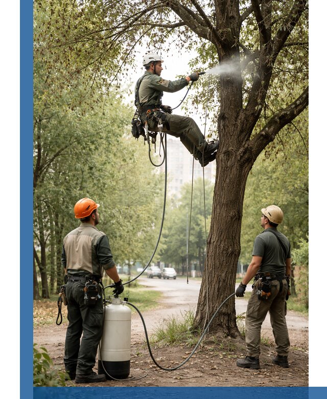 Обработка деревьев от вредителей в Холмске профессиональная защита