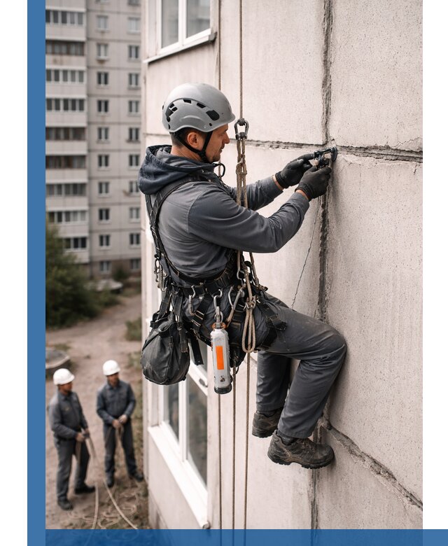 Обследование межпанельных швов и герметизация в Холмске