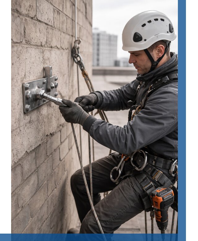 Установка анкерных точек в Холмске от 3595 р. | ВЫСОТНИК-Хлм