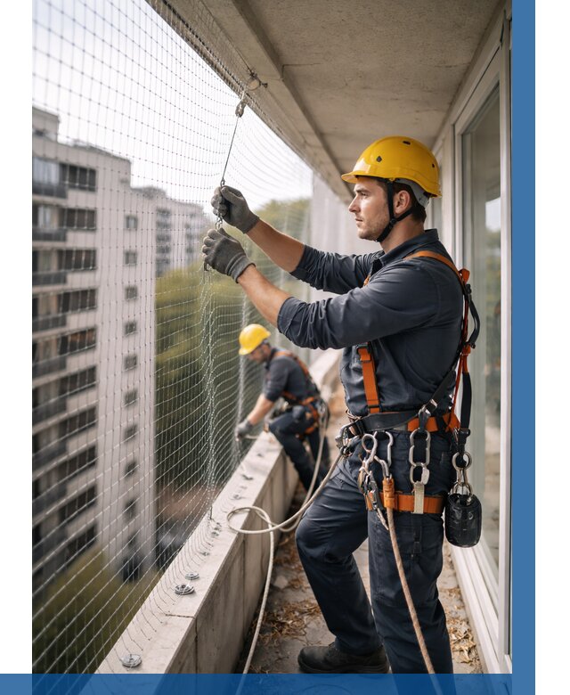 Монтаж сетки от птиц в Холмске от 4622 р. | ВЫСОТНИК-Хлм