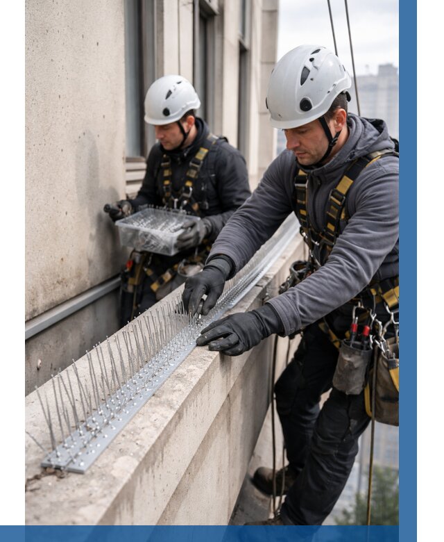 Установка шипов от птиц в Холмске от 873 р. | ВЫСОТНИК-Хлм